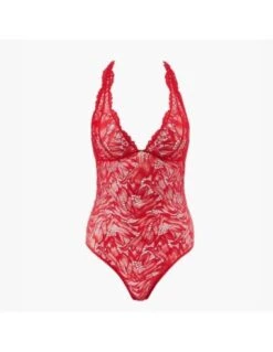 Body En Dentelle FLOWERMANIA Aubade Rouge Floral -Ma Boîte à Dessous Soldes body en dentelle flowermania aubade rouge floral 4