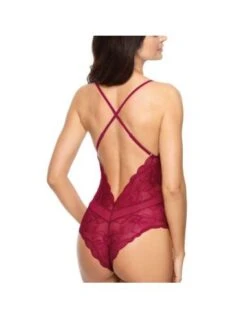 Body Sans Armatures Dentelle Grandes Tailles CHARLIZE GORTEKS Bordeaux