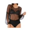 Body Transparent LUMIERE DOUCE Wacoal Noir