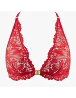 Bralette Sans Armatures En Dentelle FLOWERMANIA Aubade Rouge Floral -Ma Boîte à Dessous Soldes bralette sans armatures en dentelle flowermania aubade rouge floral 4
