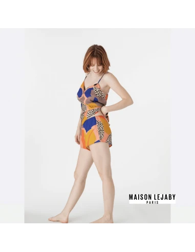 Caraco Imprimé COLORBLOCK Maison Lejaby Origami 2 Caraco Imprimé COLORBLOCK Maison Lejaby Origami – Image 2