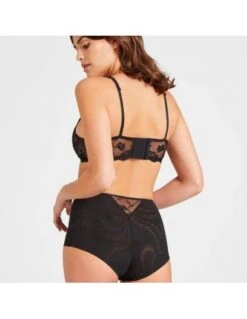 Culotte Haute Dentelle Recyclée SOFTESSENCE AUBADE Noir