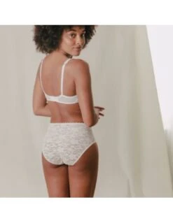 Culotte Haute En Dentelle MISS TOP Maison Lejaby Blanc