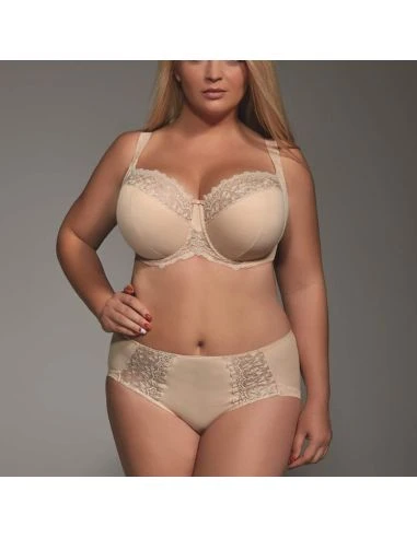 Culotte Haute Opaque Grandes Tailles BETTY KrisLine Coffee 2 Culotte Haute Opaque Grandes Tailles BETTY KrisLine Coffee – Image 2