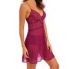 Nuisette Transparente En Dentelle LACE PERFECTION WACOAL Red Plum
