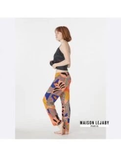 Pantalon Fluide Imprimé COLORBLOCK Maison Lejaby Origami