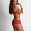 Shorty En Dentelle FLOWERMANIA Aubade Rouge Floral