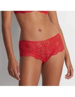 Shorty En Dentelle FLOWERMANIA Aubade Rouge Floral -Ma Boîte à Dessous Soldes shorty en dentelle flowermania aubade rouge floral 2