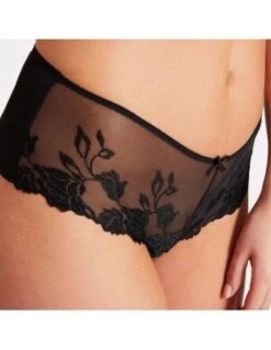 Shorty Saint Tropez En Dentelle Recyclée SOFTESSENCE AUBADE Noir -Ma Boîte à Dessous Soldes shorty saint tropez en dentelle recyclee softessence aubade noir 2