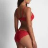 Slip Italien En Dentelle FLOWERMANIA Aubade Rouge Floral