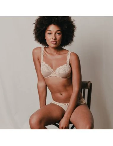 Soutien Gorge Armatures En Dentelle GABY Rose Fumé - Maison Lejaby 1 Soutien Gorge Armatures En Dentelle GABY Rose Fumé - Maison Lejaby