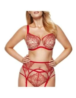 Soutien-gorge Balconnet Armatures MISTRESS Gorteks Rouge -Ma Boîte à Dessous Soldes soutien gorge balconnet armatures mistress gorteks rouge 3