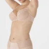 Soutien Gorge Balconnet Grandes Tailles En Dentelle GABY Rose Fumé Maison Lejaby