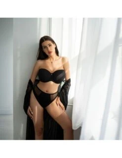 Soutien-gorge Bandeau Armatures Coqué FORTUNA KrisLine Black -Ma Boîte à Dessous Soldes soutien gorge bandeau armatures coque fortuna krisline black 1