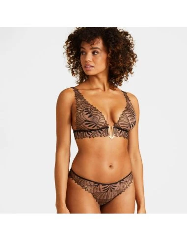 Soutien-gorge Brassière Sans Armatures SENSORY ILLUSION AUBADE Golden Leaves 2 Soutien-gorge Brassière Sans Armatures SENSORY ILLUSION AUBADE Golden Leaves – Image 2
