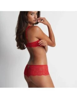 Soutien-gorge Corbeille Armatures En Dentelle FLOWERMANIA Aubade Rouge Floral