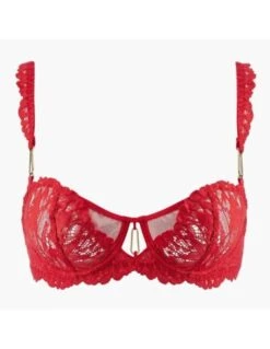 Soutien-gorge Corbeille Armatures En Dentelle FLOWERMANIA Aubade Rouge Floral -Ma Boîte à Dessous Soldes soutien gorge corbeille armatures en dentelle flowermania aubade rouge floral 3