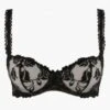 Soutien-gorge Corbeille Armatures En Dentelle Recyclée SOFTESSENCE AUBADE Noir