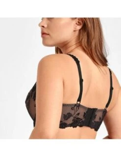 Soutien-gorge Corbeille Armatures En Dentelle Recyclée SOFTESSENCE AUBADE Noir -Ma Boîte à Dessous Soldes soutien gorge corbeille armatures en dentelle recyclee softessence aubade noir 4