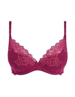 Soutien-gorge Plunge Armatures LACE PERFECTION WACOAL Red Plum -Ma Boîte à Dessous Soldes soutien gorge plunge armatures lace perfection wacoal red plum 3