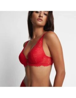 Soutien-gorge Plunge Foulard Avec Armatures FLOWERMANIA Aubade Rouge Floral -Ma Boîte à Dessous Soldes soutien gorge plunge foulard avec armatures flowermania aubade rouge floral 1