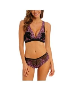 Soutien Gorge Sans Armatures EMBRACE LACE WACOAL Black Berry -Ma Boîte à Dessous Soldes soutien gorge sans armatures embrace lace wacoal black berry 1