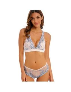 Soutien Gorge Sans Armatures EMBRACE LACE WACOAL Pastel Blue -Ma Boîte à Dessous Soldes soutien gorge sans armatures embrace lace wacoal pastel blue 1