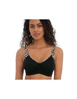 Soutien Gorge Sport SONIC FREYA Active Pure Leopard Black Maintien Ferme -Ma Boîte à Dessous Soldes soutien gorge sport sonic freya active pure leopard black maintien ferme 2
