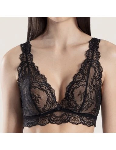 Soutien-gorge Triangle Bralette Sans Armatures En Dentelle DANSE DES SENS Aubade Noir 1 Soutien-gorge Triangle Bralette Sans Armatures En Dentelle DANSE DES SENS Aubade Noir