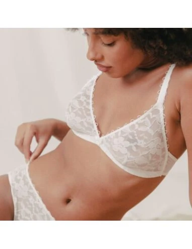 Soutien-gorge Triangle Sans Armatures MISS TOP MAISON LEJABY Blanc 1 Soutien-gorge Triangle Sans Armatures MISS TOP MAISON LEJABY Blanc