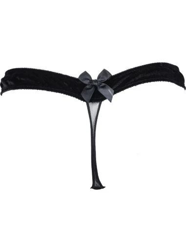 String Ouvert Sexy à Perles ADRIANA Les Jupons De Tess Noir 1 String Ouvert Sexy à Perles ADRIANA Les Jupons De Tess Noir