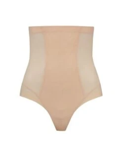 String Taille Haute Gainant POWERMESH BYE BRA Beige -Ma Boîte à Dessous Soldes string taille haute gainant powermesh bye bra beige 2