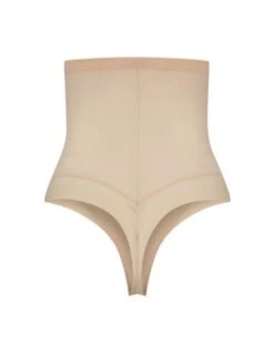 String Taille Haute Gainant POWERMESH BYE BRA Beige -Ma Boîte à Dessous Soldes string taille haute gainant powermesh bye bra beige 3