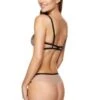 String Transparent Grandes Tailles En Dentelle RUMI GORTEKS Noir