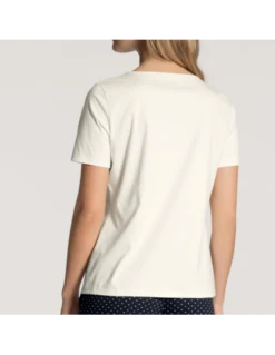 T-shirt Manches Courtes En Coton FAVOURITES DREAMS - Calida Star White