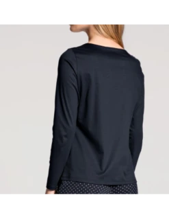 T-shirt Manches Longues Coton Col Rond FAVOURITES DREAMS - Calida Dark Lapis Blue