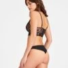 Tanga En Dentelle Recyclée SOFTESSENCE AUBADE Noir