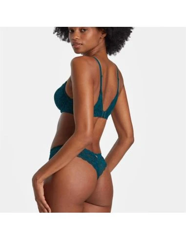 Tanga En Dentelle ROSESSENCE AUBADE Deep Green 1 Tanga En Dentelle ROSESSENCE AUBADE Deep Green